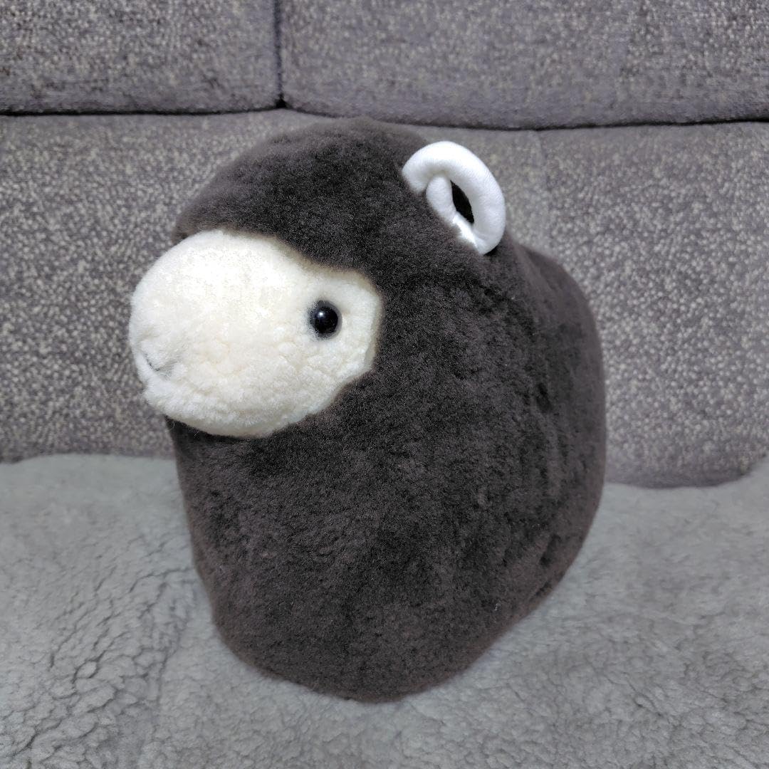 ムートン 羊 抱き枕 小 じぶんまくら グレー 茶色 じぶんまくら